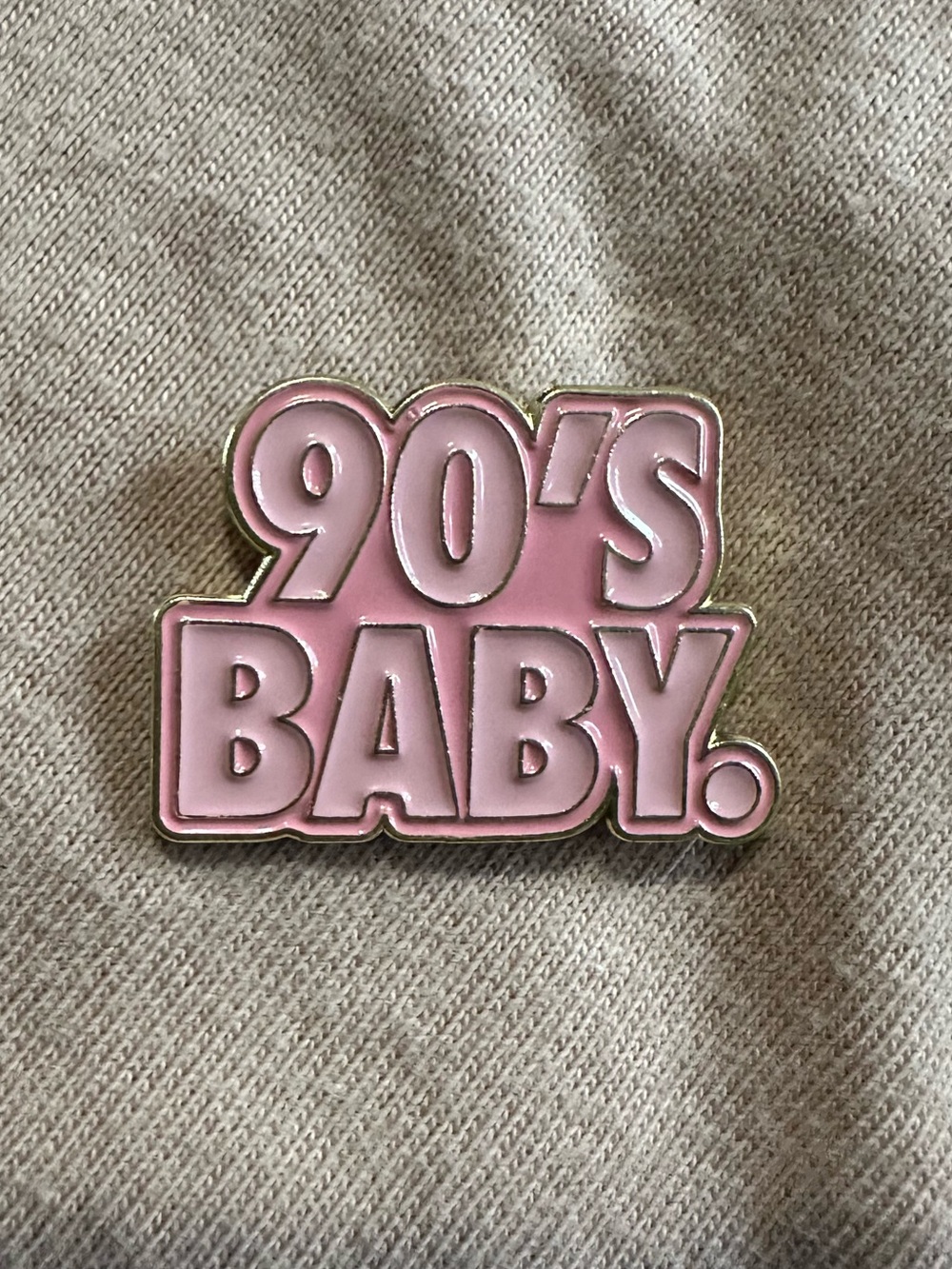 '90's Baby' Pink Enamel Pin